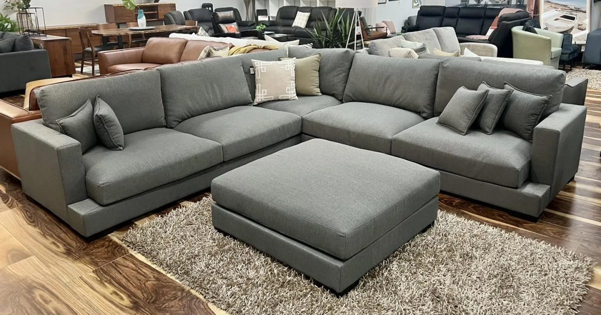 Edge Living Furniture ALBANY PLUSH CORNER MODULAR OTTOMAN